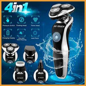 9.Electric Razor Shaver For Men 4 In 1 Dry Wet Waterproof Mens Rotary Shaver 300x300 
